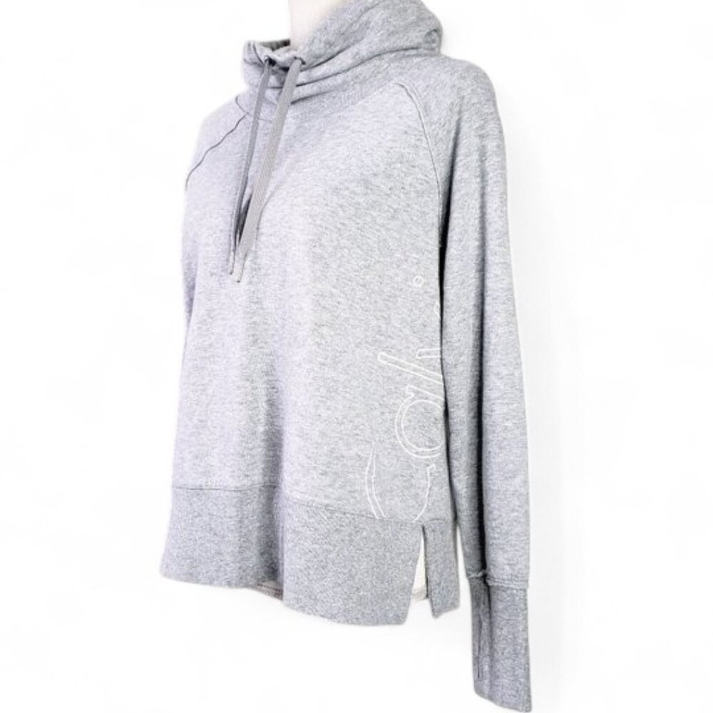 Calvin Klein Hoodie Sweater Women’s Pullover Mock Performance Chunky Spell Out M